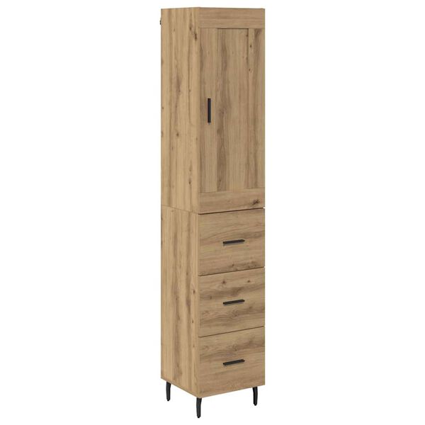 vidaXL Highboard Artisan-Eiche 34,5 x 34 x 180 cm Holzwerkstoff