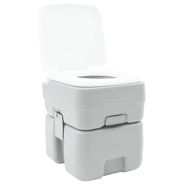 vidaXL Camping-Toilette Grau 41.5 x 36.5 x 42 cm