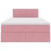 vidaXL Bett mit Stauraum und LED mit Matratze Rosa 120 x 200 cm Samt