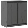 vidaXL Beistellschrank Grau 60x36x65 cm Massivholz Kiefer