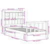 vidaXL Massivholzbett mit Regal ohne Matratze Weiß 90x190 cm Kiefer