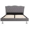 vidaXL Bett mit Matratze Hellgrau Stoff 140 x 200 cm