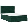 vidaXL Ottoman-Bett mit Matratzen Dunkelgr&uuml;n 140x190 cm Samt