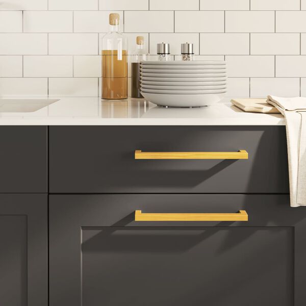 vidaXL M&ouml;belgriffe 10 Stk. Golden 224 mm Edelstahl