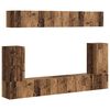 vidaXL TV-Schrankset Wandmontiert 5 pcs Altholz Holzwerkstoff