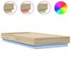 vidaXL Bettgestell mit LED Sonoma-Eiche 90x190 cm