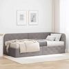 vidaXL Eckbettgestell Taupe 90 x 200 cm Stoff