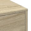 vidaXL Badschrank Schmal mit Rollen Sonoma-Eiche Holzwerkstoff
