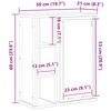 vidaXL Bad-Wandschrank mit Spiegel Sonoma-Eiche 50x21x60 cm
