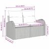 vidaXL Gartensofa Schwarz 124 x 62 x 69cm Poly-Rattan