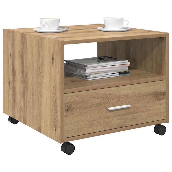 vidaXL Couchtisch Artisan-Eiche 55 x 55 x 45 cm Holzwerkstoff