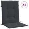 vidaXL Gartenstuhlauflagen f&uuml;r Niedriglehner 2 Stk. Schwarz 100x50x3cm