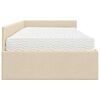 vidaXL Eckbettgestell mit Matratze Sonstiges 2 pcs Creme Stoff