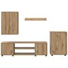 vidaXL TV-Schrankset Wandmontiert 4 pcs Artisan-Eiche Holzwerkstoff