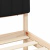 vidaXL Bettgestell mit gepolstertem Kopfteil Schwarz 150 x 200 cm