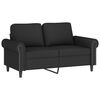 vidaXL 2-Sitzer-Sofa mit Kissen Schwarz 120 cm Samt
