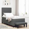 vidaXL Boxspringbett mit Kissen Dunkelgrau 80 x 200 cm Stoff