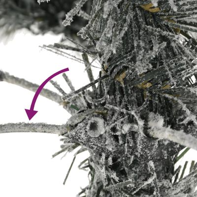 vidaXL Künstlicher Weihnachtsbaum Beschneit 210 cm PVC&PE