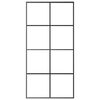 vidaXL Schiebetür Aluminium und ESG Glas 102,5x205 cm Schwarz