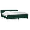 vidaXL Boxspringbett mit Matratzen Dunkelgr&uuml;n 200x210 cm Samt