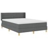 vidaXL Boxspringbett mit Matratze Dunkelgrau 200 x 160 cm Stoff