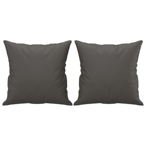 vidaXL Zierkissen 2 Stk. Grau 40x40 cm Kunstleder