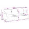 vidaXL Sofa 2 pcs Dunkelgrau