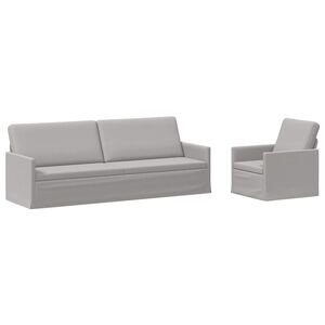 vidaXL Sofa-Set 2 pcs Wolkengrau Stoff