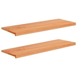 vidaXL Fensterb&auml;nke 2 stk. Lackiert 110 x 40 x 2 cm Massivholz Buche