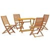 vidaXL Garten Essgruppe 5 pcs Braun Massivholz Akazie