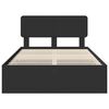 vidaXL Bettrahmen mit Kopfteil Schwarz 120 x 200 cm Holzwerkstoff