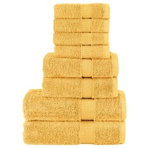 vidaXL 8 tlg. Premium-Handtuch-Set SOLUND Golden 600 g/m&sup2;