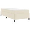 vidaXL Bettrahmen mit Matratze Creme 80 x 200 cm Stoff