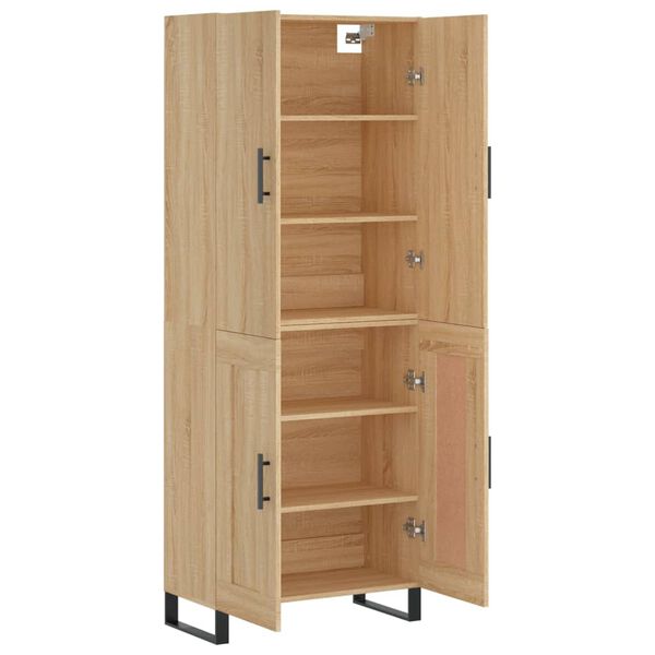 vidaXL Highboard Sonoma-Eiche 69,5x34x180 cm Holzwerkstoff