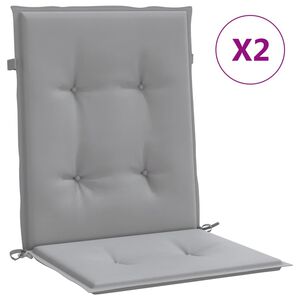 vidaXL Gartenstuhlauflagen f&uuml;r Niedriglehner 2 Stk. Grau Oxford-Gewebe