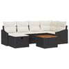 vidaXL Gartensofa-set 7 stk. Schwarz Poly-Rattan