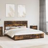 vidaXL Aufbewahrungsbett Ger&auml;ucherte Eiche 180 x 200 cm Holzwerkstoff