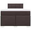 vidaXL Boxspringbett mit Matratze Dunkelbraun 120x200 cm Stoff