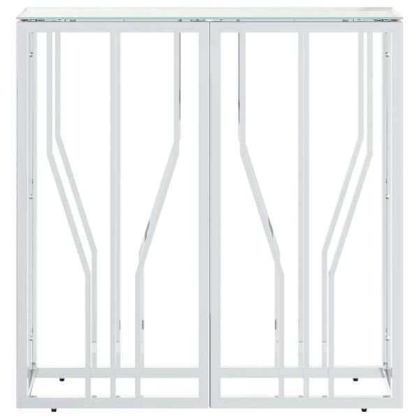vidaXL Konsolentisch 70x30x70 cm Edelstahl und Glas