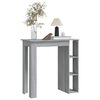 vidaXL Bartisch mit Regal Grau Sonoma 102x50x103,5 cm Holzwerkstoff
