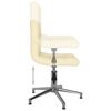 vidaXL Esszimmerstuhl Drehbar Creme Kunstleder