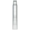 vidaXL Gabionen mit Hochbogen 7 Stk. 400x30x160/180cm Verzinktes Eisen