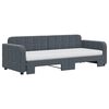 vidaXL Tagesbett Ausziehbar mit Matratzen Dunkelgrau 80x200 cm Samt