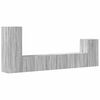 vidaXL 4-tlg. TV-Schrank-Set Grau Sonoma Holzwerkstoff
