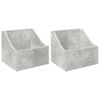 vidaXL LP Plattenbox 2 stk. Betongrau 37 x 33 x 32 cm Holzwerkstoff