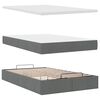 vidaXL Ottoman-Bett mit Matratze Dunkelgrau 120x200 cm Stoff