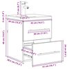 vidaXL Waschbeckenschrank mit Schubladen Altholz 41 x 38,5 x 48 cm