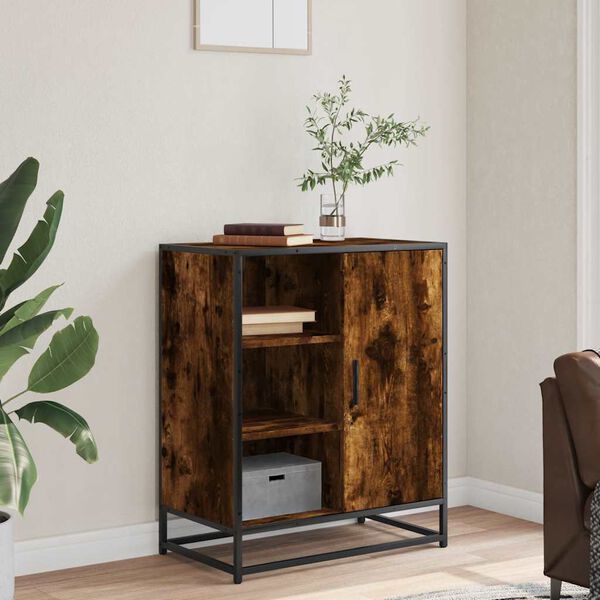 vidaXL Sideboard Räuchereiche 62x35x76 cm Holzwerkstoff