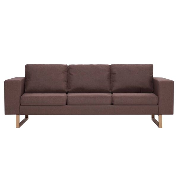 vidaXL 3-Sitzer-Sofa Stoff Braun