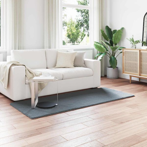 vidaXL Kunstfell Hasen Teppich Olite Anthrazit 100 x 200 cm Polyester